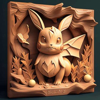 3D model Pokemon Lets Go Pikachu and Lets Go Eevee game (STL)